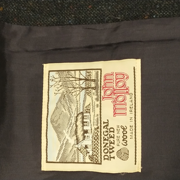 Donegal Tweed Irish Wool Blazer John Molloy md Ireland Dark Blue Jacket  Quality - Picture 5 of 8